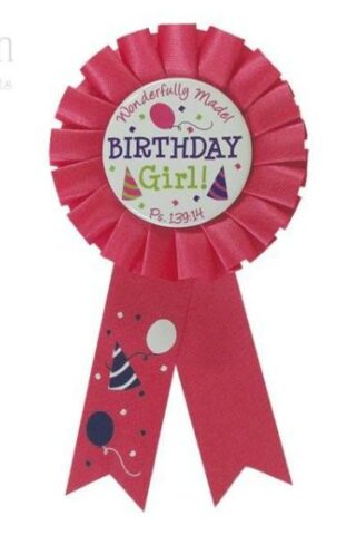 788200788002 Birthday Girl Award Ribbon Badge