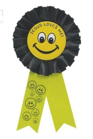 788200788026 Jesus Loves Me Award Ribbon Badge