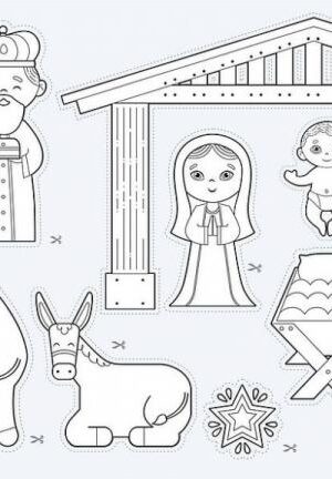 814063013019 Cut And Color Sticker Roll Nativity