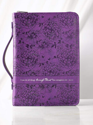 Bible covers: Purple "Do all things"