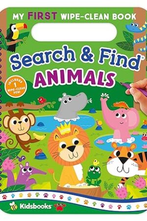 My First Wipe-Clean Book:  Search & Find Animals includes wipe clean pen