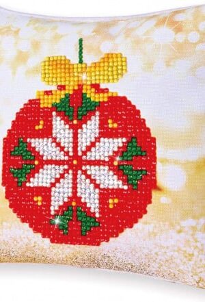 Diamond Dotz:  Christmas Red Bauble Pillow