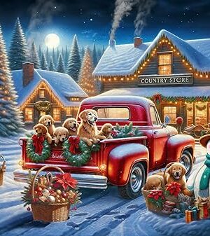 Golden Christmas 1000 Puzzle pc.